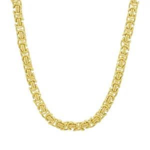 9ct Yellow Gold Byzantine Chain 19″ 7mm