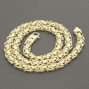 9ct Yellow Gold Byzantine Chain 19&#8243; 7mm