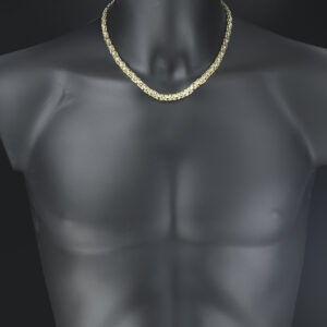 9ct Yellow Gold Byzantine Chain 19&#8243; 7mm