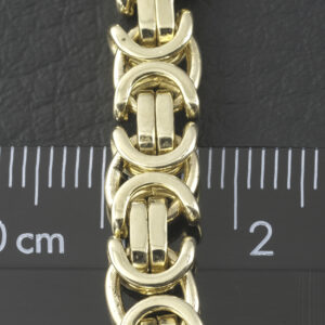 9ct Yellow Gold Byzantine Chain 19&#8243; 7mm