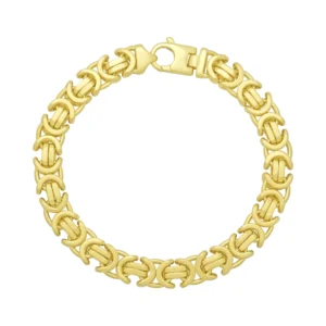 18ct Yellow Gold Byzantine Bracelet 9″ 9.5mm
