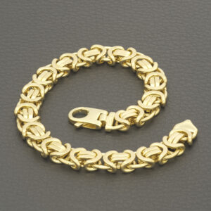 18ct Yellow Gold Byzantine Bracelet 9&#8243; 9.5mm