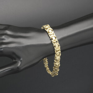 18ct Yellow Gold Byzantine Bracelet 9&#8243; 9.5mm