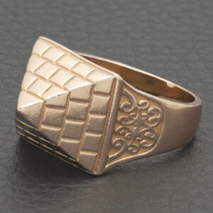 9ct Rose Gold Pyramid Ring