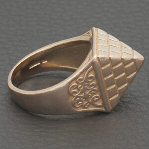 9ct Rose Gold Pyramid Ring