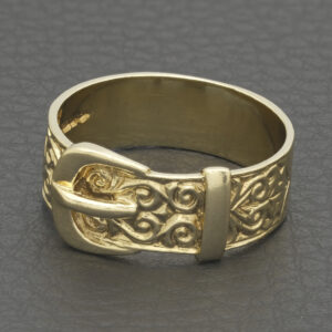 9ct Yellow Gold Buckle Ring