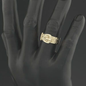 9ct Yellow Gold Buckle Ring