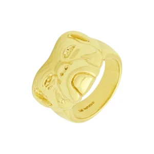 9ct Yellow Gold Bulldog Ring