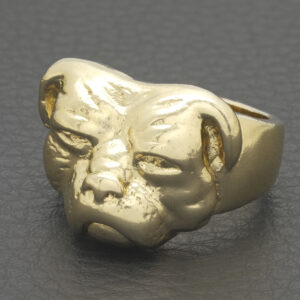 9ct Yellow Gold Bulldog Ring