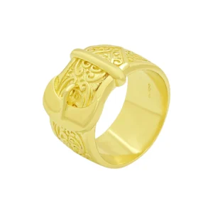 9ct Yellow Gold Buckle Ring