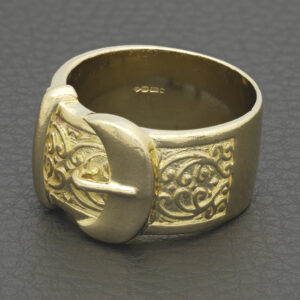 9ct Yellow Gold Buckle Ring
