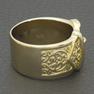 9ct Yellow Gold Buckle Ring