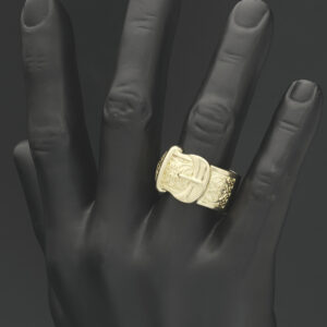 9ct Yellow Gold Buckle Ring