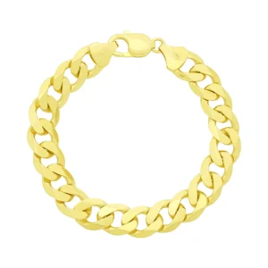9ct Yellow Gold Curb Bracelet 8.5″ 12mm