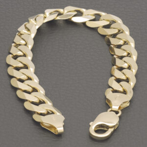 9ct Yellow Gold Curb Bracelet 8.5&#8243; 12mm