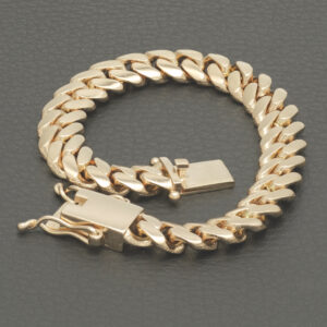 9ct Rose Gold Cuban Bracelet 7.5&#8243; 10mm