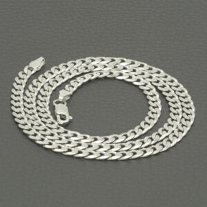 9ct White Gold Curb Chain 20&#8243; 4.5mm