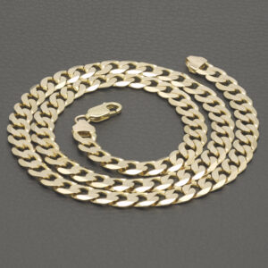 9ct Yellow Gold Curb Chain 20&#8243; 7.5mm