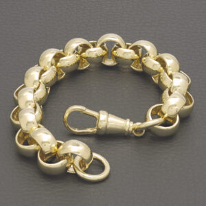 9ct Yellow Gold Belcher Bracelet 9.5&#8243; 13.5mm