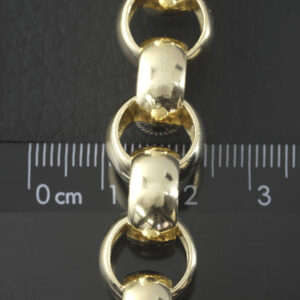 9ct Yellow Gold Belcher Bracelet 9.5&#8243; 13.5mm
