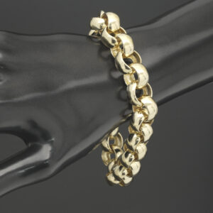 9ct Yellow Gold Belcher Bracelet 9.5&#8243; 13.5mm