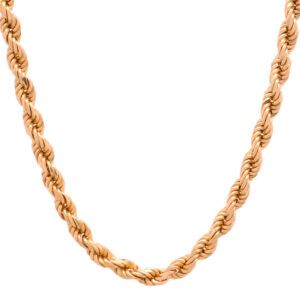 9ct Rose Gold Diamond Cut Rope Chain 28″ 5.5mm