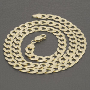 9ct Yellow Gold Curb Chain 20.5&#8243; 7.5mm
