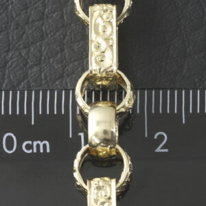 9ct Yellow Gold Gypsy Link Bracelet 7.5″ 7.5mm