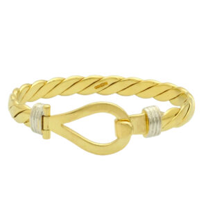 9ct Yellow Gold Twist Loop Bangle