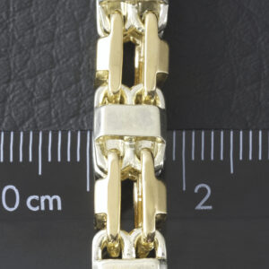 9ct Yellow And White Gold Cage Bracelet 9&#8221; 7.5mm