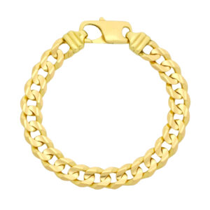 9ct Yellow Gold Curb Bracelet 8″ 10mm
