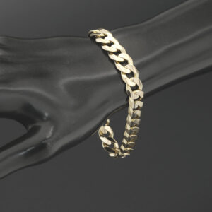 9ct Yellow Gold Curb Bracelet 8″ 10mm
