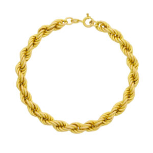 9ct Yellow Gold Rope Bracelet 8″ 6.5mm