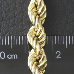9ct Yellow Gold Rope Bracelet 8″ 6.5mm