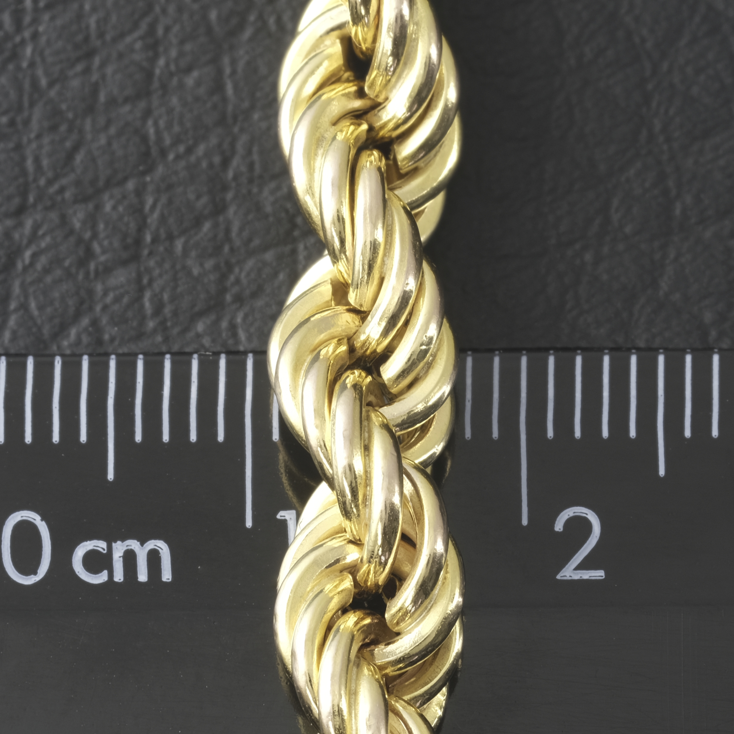 9ct Yellow Gold Rope Bracelet 8" 6.5mm - Image 2