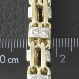 9ct Yellow Gold Gemstone Cage Bracelet 9&#8243; 7.5mm