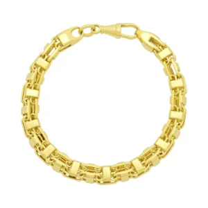 9ct Yellow Gold Cage Bracelet 9.5″ 7.5mm