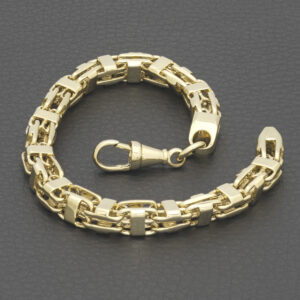 9ct Yellow Gold Cage Bracelet 9.5&#8243; 7.5mm