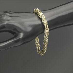 9ct Yellow Gold Cage Bracelet 9.5&#8243; 7.5mm