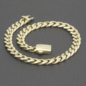 14ct Yellow Gold Cuban Bracelet 8.5&#8243; 6.5mm
