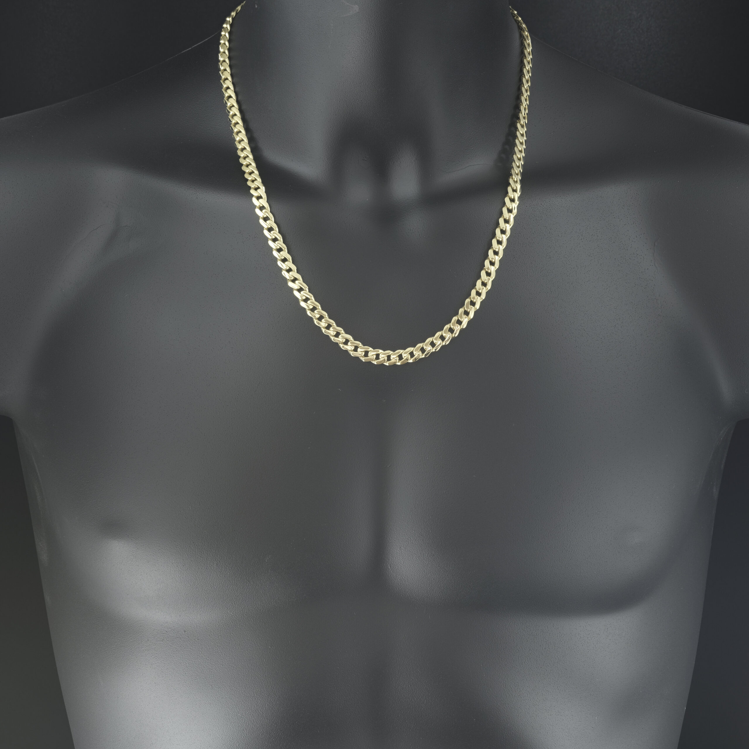 14ct Yellow Gold Cuban Chain 22" 6.5mm - Image 4