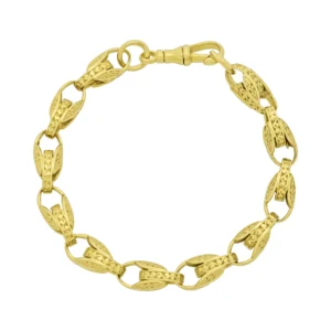 9ct Yellow Gold Tulip Bracelet 8.5″ 8.5mm