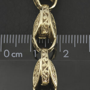 9ct Yellow Gold Tulip Bracelet 8.5&#8243; 8.5mm