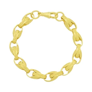 9ct Yellow Gold Tulip Bracelet 8.5″ 10mm