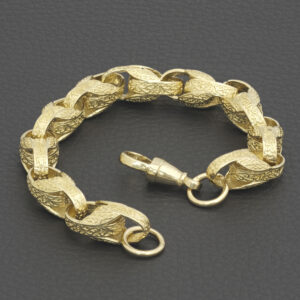 9ct Yellow Gold Tulip Bracelet 8.5″ 10mm