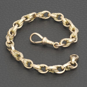 9ct Yellow Gold Fancy Tulip Bracelet 8″ 6mm