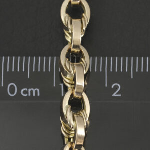 9ct Yellow Gold Fancy Tulip Bracelet 8″ 6mm