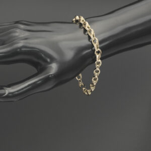 9ct Yellow Gold Fancy Tulip Bracelet 8″ 6mm