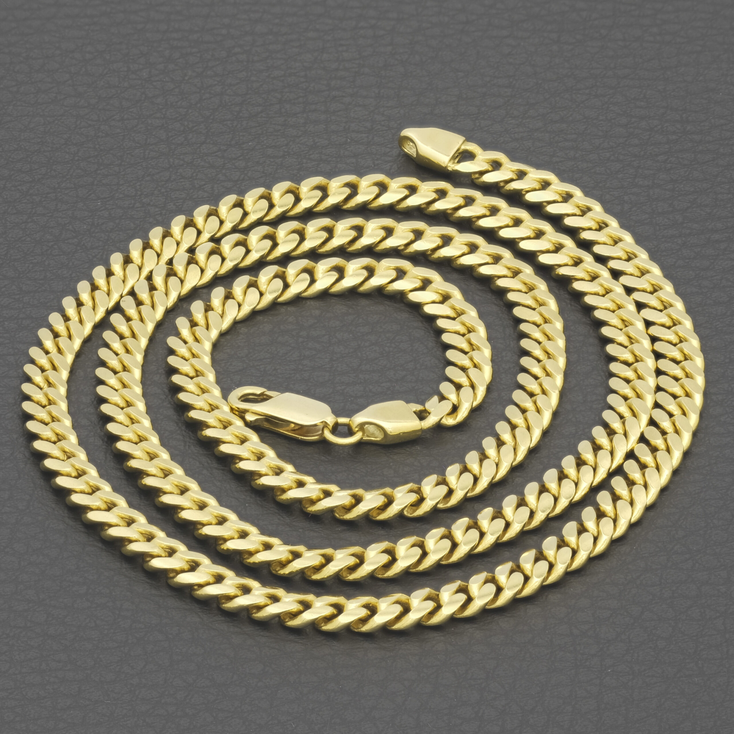 18ct Yellow Gold Curb Chain 26" 5.5mm - Image 2