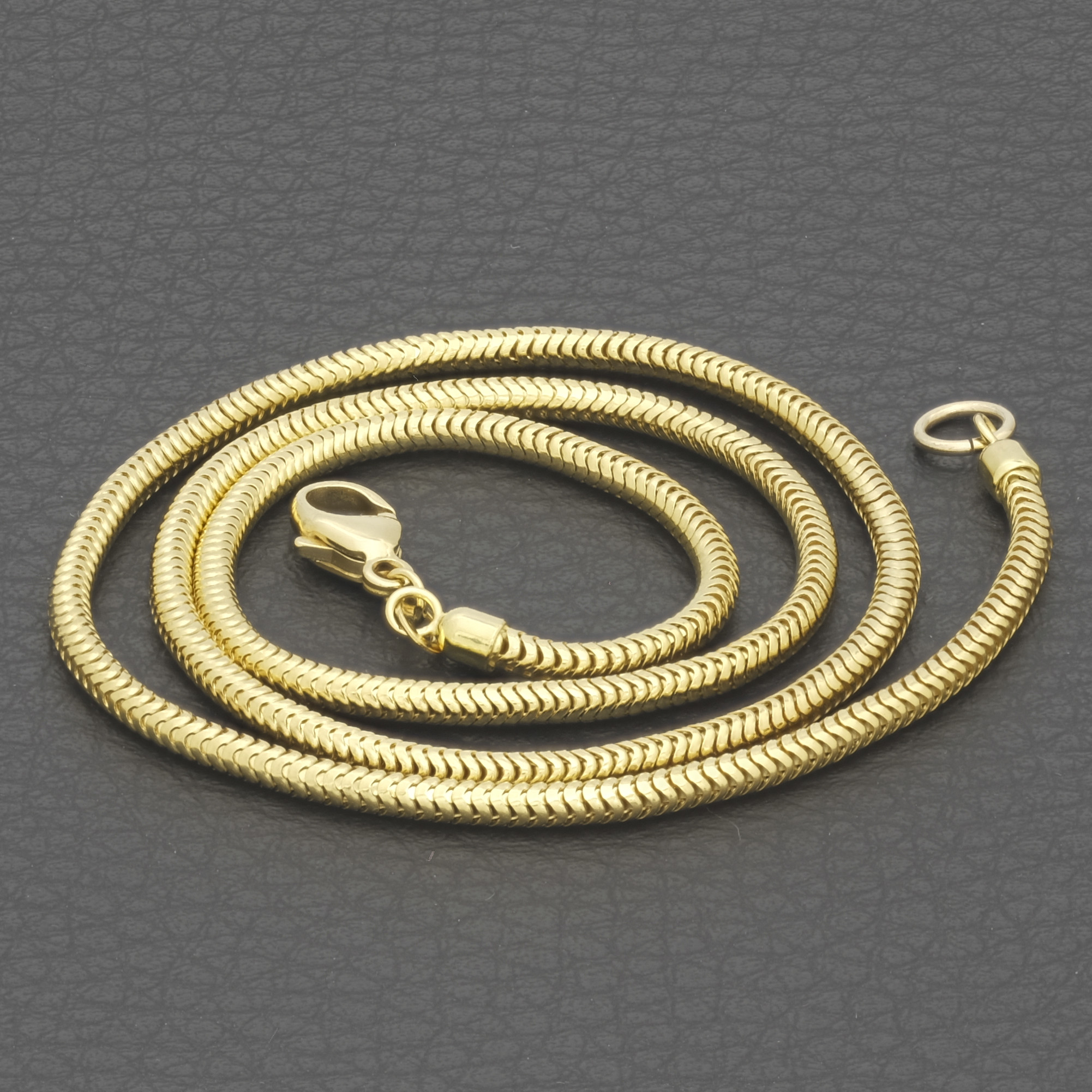 18ct Yellow Gold Snake Chain 18" 2.5mm - Image 2